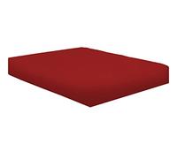 NIYS Luxury Bedding 100% Egyptian Cotton 40CM/16 Extra Deep Fitted Sheets (Red, Single)