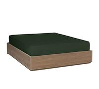 NIYS Luxury Bedding 16"/40CM Extra Deep Fitted Sheets Percale Polycotton sheets 24 Colours(Double, Dark Green)