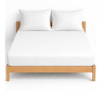 NIYS Luxury Bedding Finest 100% Egyptian Cotton 10"/25CM Fitted Sheets in 15 Colours (White, Double + pillow case pair)