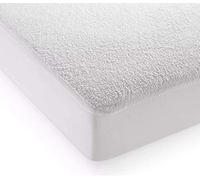 NIYS Luxury Bedding Non-Noisy & Anti Allergy Extra Deep 40CM/16 inch Waterproof Terry Towel Mattress Protector (White, Double)
