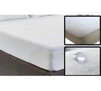 NIYS Luxury Beddings Terry Towel Waterproof Mattress Protector - Anti Bacterial Super Soft Hotel Quality Fitted Topper - (Single, Double, King, Super King)
