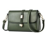 NIYUTA Lychee Pattern Crossbody Bag Ladies Shoulder Bag Small for Women PU Leather Waterproof Handbags with Adjustable Strap Casual Fashion Messenger Bags Army Green