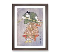 Nizaemon In Ceremonial Robes By Utagawa Toyokuni Asian Japanese Framed Wall Art Print, Ready to Hang Picture for Living Room Bedroom Home Office Décor, Walnut A2 (64 x 46 cm)