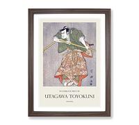 Nizaemon In Ceremonial Robes By Utagawa Toyokuni Exhibition Museum Asian Japanese Framed Wall Art Print, Ready to Hang Picture for Living Room Bedroom Home Office Décor, Walnut A3 (34 x 46 cm)