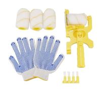 NIZEAMI 11Pcs Paint Roller Brush Set Multifunctional Hand-Held Clean-Cut Paint Edger Roller Brush Portable Home Improvement Tool