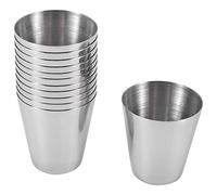 NIZEAMI 15 Pcs 30ml Stainless Steel Shot Glasses Drinking Wine Cups Shot Glasses Bulk for Camping Travel Coffee Tea Whiskey Liquor