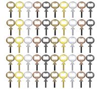 NIZEAMI 50Pcs Metal Bottle Opener Blanks Stainless Steel Bottle Opener Inserts Kit Threaded Beer Opener Hardware
