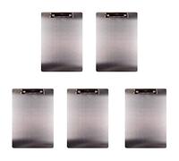 NIZEAMI 5X Metal Clipboard Folder A4 Stainless Steel Clip Board Bill Storage Folder Writing File Board Menu Splint for Business