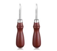 NIZEAMI Leather Edge Skiving Beveler Set, 2 Pcs Leather Working Tools for DIY Leathercraft, Sizes 1.0 mm & 1.5 Mm