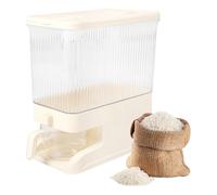NIZEAMI Rice Dispenser 10kg Rice Container with Measuring Cup Rice Storage Container for Kitchen Pantry Countertop Organization