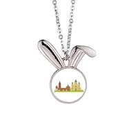 Nizhny Novgorod Russia National Symbol Rabbit Necklace Pendant Bunny Animal Jewelry Gift