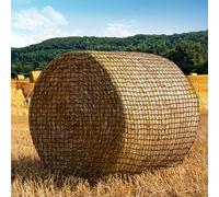 NizHome Round Bale Hay Net, 6x6FT Knotless Hay Nets for Horses Slow Feed, Heavy Duty Livestocks Haynet for Round Bale 4x4-6x6 or Square Bale 3x3x4-4x4x8