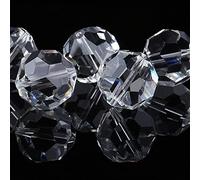 Niziky 300PCS 6mm Rondelle Crystal Beads for Jewelry Making, Clear Faceted Round Glass Beads for Jewelry, Spacer Beads for Bracelet Making, Glass Crystal Bead for DIY Crafts Projects