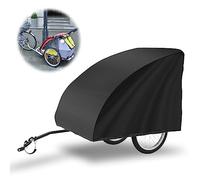 Nizirioo Folding Garage for Bicycle Trailers, Universal Dog Trailer, Load Trailer Cover, Waterproof Tarpaulin Cover, Black, 88 x 140 x 92 cm