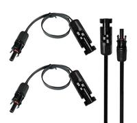 Nizirioo MC-4 Compatible Window Feed-Through Flexible: Pack of 2 MC-4 Window Feed-Through Flexible, MC-4 Compatible Window Feed-Out, Solar Panel Extension Cable for Balcony Power Plant, 1000V/30A