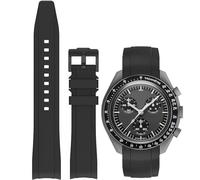 Niziruoup Bands for Moonswatch Watch 20mm Curved End Silicone Rubber Watch Strap Compatible with Omega Swatch Speedmaster,20mm 22mm Premium Silicone Watch Band Replacement Band Strap for Men Women