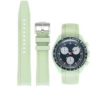Niziruoup Bands for Moonswatch Watch 20mm Curved End Silicone Rubber Watch Strap Compatible with Omega Swatch Speedmaster,20mm 22mm Premium Silicone Watch Band Replacement Band Strap for Men Women