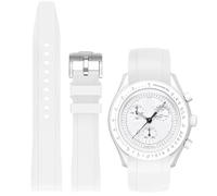 Niziruoup Bands for Moonswatch Watch 20mm Curved End Silicone Rubber Watch Strap Compatible with Omega Swatch Speedmaster,20mm 22mm Premium Silicone Watch Band Replacement Band Strap for Men Women