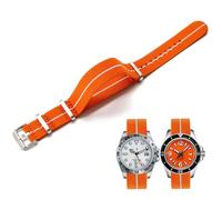 Niziruoup Elastic Nylon NATO Watch Band, 18mm, Orange/White, Waterproof, Parachute Style, Unisex, Casual