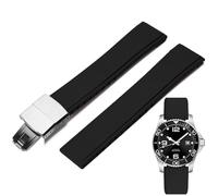 Niziruoup FKM Rubber Watch Straps Quick Release Deployment Clasp Cut to Size Fluororubber 19mm 20mm 21mm 22mm Universal Soft Durable FKM Rubber Watchbands Replacement Band Strap for Men Women