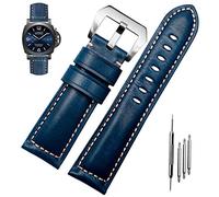 Niziruoup Leather Watch Straps - Vintage Top Grain Leather Watch Bands Compatible with Panerai, 22mm-26mm Men & Women