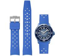 Niziruoup Rubber Strap for Blancpain Swatch, Tropical Style 22mm Curved end Watchband Premium Soft Silicone Rubber Replacement Band Strap for Men Women, with Hex Spanner Tool Kit
