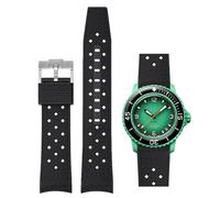 Niziruoup Rubber Strap for Blancpain Swatch, Tropical Style 22mm Curved end Watchband Premium Soft Silicone Rubber Replacement Band Strap for Men Women, with Hex Spanner Tool Kit