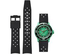 Niziruoup Rubber Strap for Blancpain Swatch, Tropical Style 22mm Curved end Watchband Premium Soft Silicone Rubber Replacement Band Strap for Men Women, with Hex Spanner Tool Kit