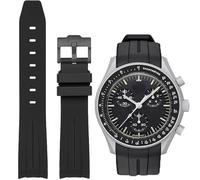 Niziruoup Rubber Strap for Moonswatch Watch, 20mm Curved No Gap Watch Band Premium Soft Rubber Replacement Band Compatible with Omega X Swatch Moonswatch Speedmaster Rolex SEIKO