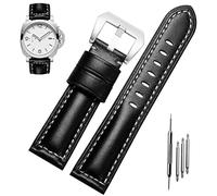 Niziruoup Vintage Top Grain Leather Watch Straps - Compatible with Panerai, Genuine Leather Bracelet Watch Bands 22mm, 24mm, 26mm for Men & Women