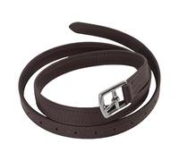 NIZUUONE 2PCS Equestrian Stirrup Straps Microfiber Hobble Straps with Stainless Steel Buckles for Horse Riding Equestrian Gear Horse Tack (Dark Brown)