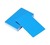 NIZUUONE 50Pcs 5 Colors Impressive Blanks Laser Mark Engraved Metal Smooth Business Visiting Name Cards for Networking Events (Blue)