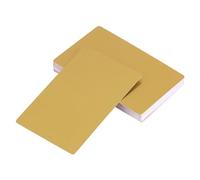 NIZUUONE 50Pcs 5 Colors Impressive Blanks Laser Mark Engraved Metal Smooth Business Visiting Name Cards for Networking Events (Yellow)