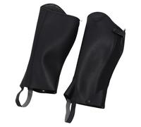 NIZUUONE Adult Equestrian Leg Guards, 1 Pair Microfiber HalfChaps for Horse Riding Zippered Design Comfortable Fit Training & Competition (L)