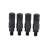 NIZUUONE Black -Aluminum Alloy Arrow Storage Case Connection for Carp Fishing Capsule, Light and Easy to Transport Fish Alarms and Rod Capsule of Bank Sticks, 4PCs