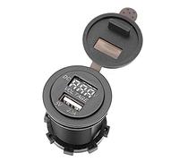 NIZUUONE Car Voltmeter 12V-24V IP66 Dual USB 2.1A Fast Charging with Voltage Display for Vehicles Motorcycles RV SUV Boats (DC12~24V)