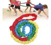NIZUUONE Children Colorful Game Pull Rope Sensory Training Equipment Parent Child Communication West Running Team Games Indoor Outdoor Puzzle Interactive Toy Plush Material