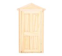 NIZUUONE Doll House Wood Door DIY Lifelike Shape Furniture Accessories For 1:12 Dollhouses