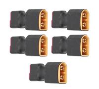 NIZUUONE Female Female T Stage Adapter, Fixed Battery Converter for ESC Cars, No Wire Connector for A Comfortable Use of RC Cars, 5 Pcs XT60 A T Plug for Different Needs