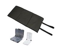 NIZUUONE Fish Folding Unhooking Mat with Lure Box Set 80x35cm Sponge ABS Fishing Landing Pad for Dock Beach River Use