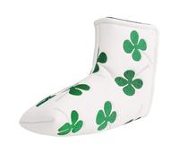 NIZUUONE Golf Club Head Cover, PU Plush Lined with Clover Embroidery Fabric Fastener Tape for L Shape Putter Golf Accessories