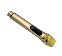 NIZUUONE Karaoke Wireless Microphone with Stable Intelligent LED Signal for ABS Domestic Performance Material (Gold)