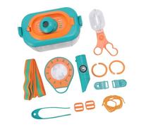 NIZUUONE Kids Explorer Kit Adventure Camping Kit Outdoor Exploration Set for Children with Compass Net Safe Robust Materials