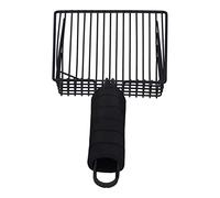 NIZUUONE Pet Tool Reusable Metal Cat Litter Sand Scoop Sifter Shovel Black Long Handle Design for (L 47.24in Diameter)
