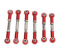 NIZUUONE RC Steering Pull Rod RC Car Pull Rod Base Mount Aluminum Alloy 1/10 for ARRMA Senton Big Rock Typhon with Screws and Enhanced Crash Resistance (Red)
