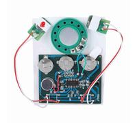 NIZUUONE Voice Recording Chip Speaker Microphone for DIY Boxes, 27S Recording Module, Wired Double Button Control (Extended cable version)