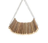 NIZUUONE Wooden Hamster Swing Hammock Pet Cage Toy for Climbing and Playing Suitable for Hamsters Rats Gerbils Mice Parrots (20 * 30CM)