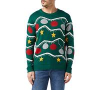 NIZZIN Unisex Christmas Jumper Anemoon, Green, Medium