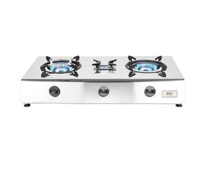 NJ-3SD Indoor Gas Stove - 3 Burner LPG Cooker Portable Hob Cooktop