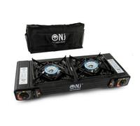 NJ Commerce Nj Ds-22 Double Camping Gas Stove 2 Burner Portable Cooker Carry Bag Bbq Outdoor